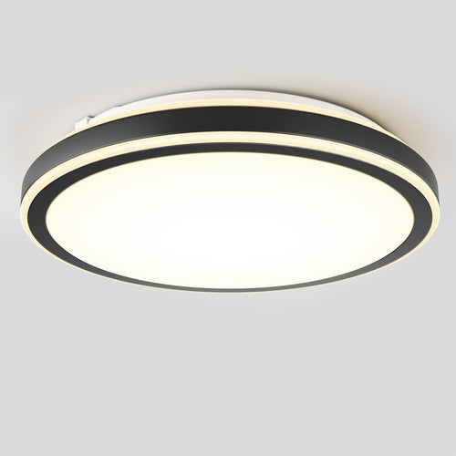Altitude 15 in. LED modern flush mount light 5 CCT black
