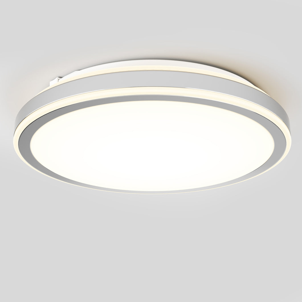 Altitude 15 in. LED modern flush mount light 5 CCT chrome