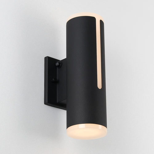 Linea modern LED outdoor wall light black