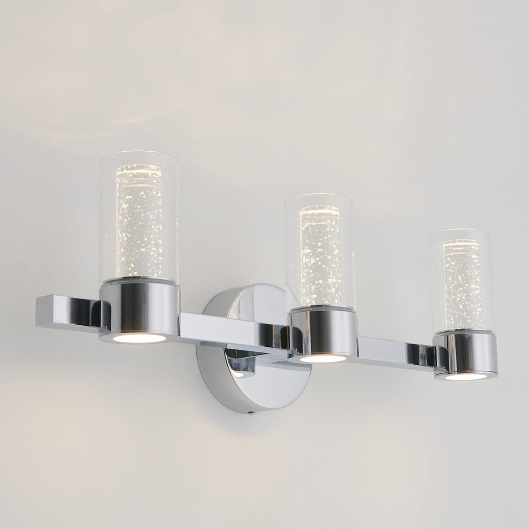 Novello modern LED vanity light chrome