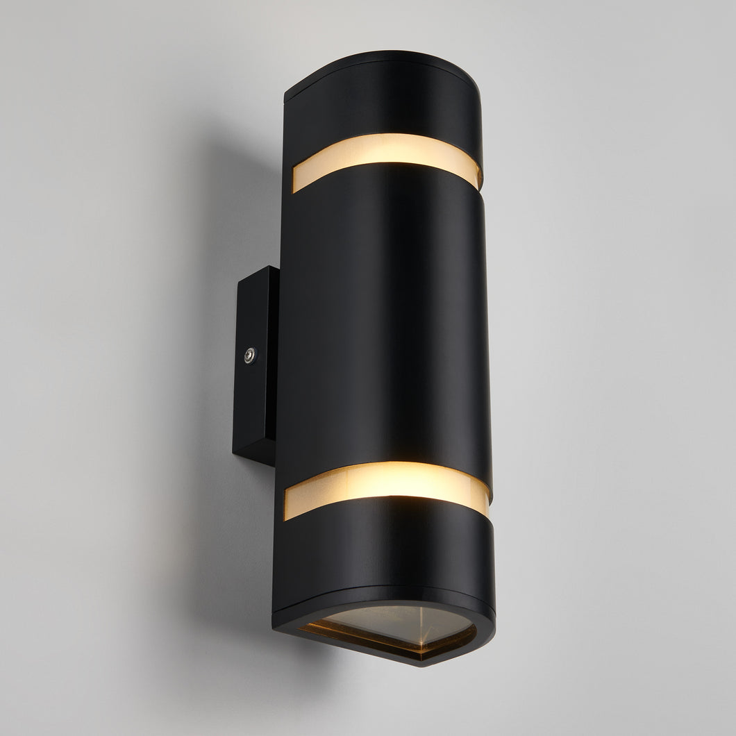D4 Outdoor Wall Light Black and Aluminum