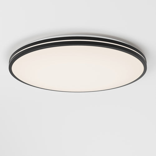 Plafonnier LED intégré Athos Noir - Avec télécommande