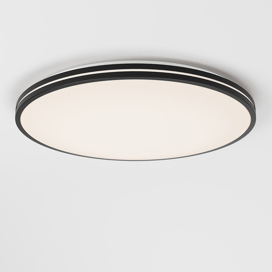 Plafonnier LED intégré Athos Noir - Avec télécommande