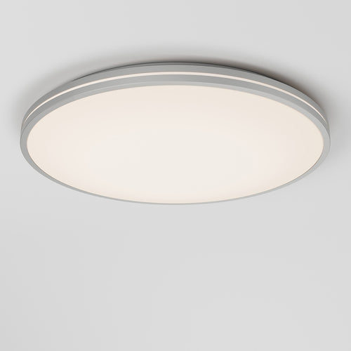 Plafonnier LED intégré Athos Argent - Avec télécommande