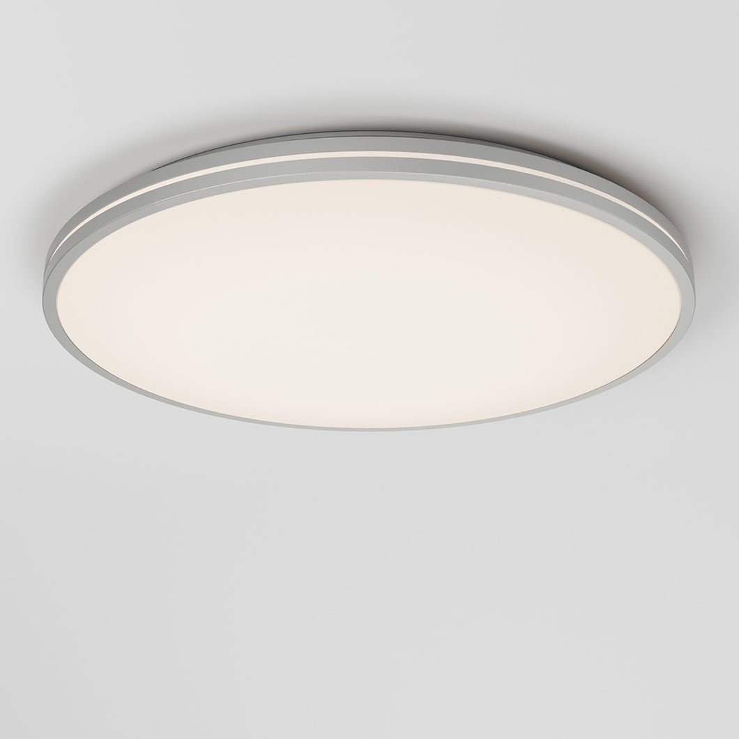 Plafonnier LED intégré Athos Argent - Avec télécommande