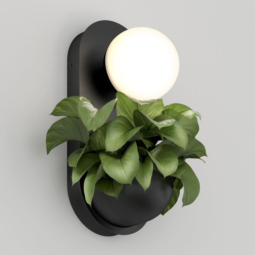 Bloomfield LED modern mid-century wall sconce 5 CCT black