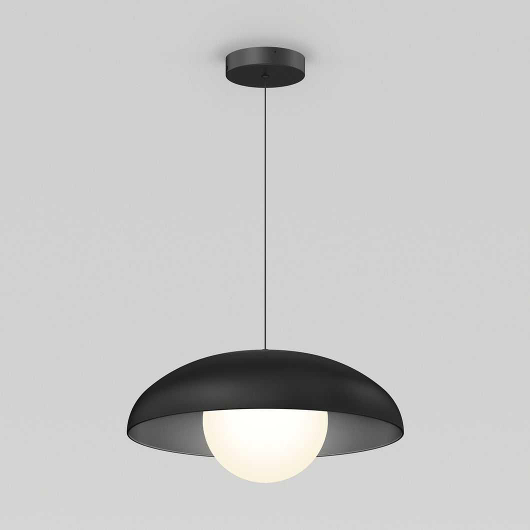 Boden LED modern mid-century pendant light 3 CCT black