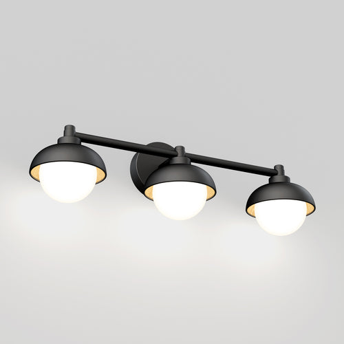 Boden LED mid-century bathroom vanity light 5 CCT black