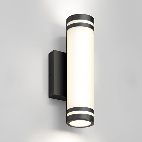 Bradley modern LED indoor/outdoor wall light 3CCT black