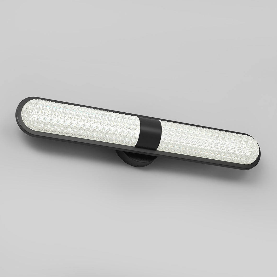 Carat LED contemporary bathroom vanity light 3 CCT black