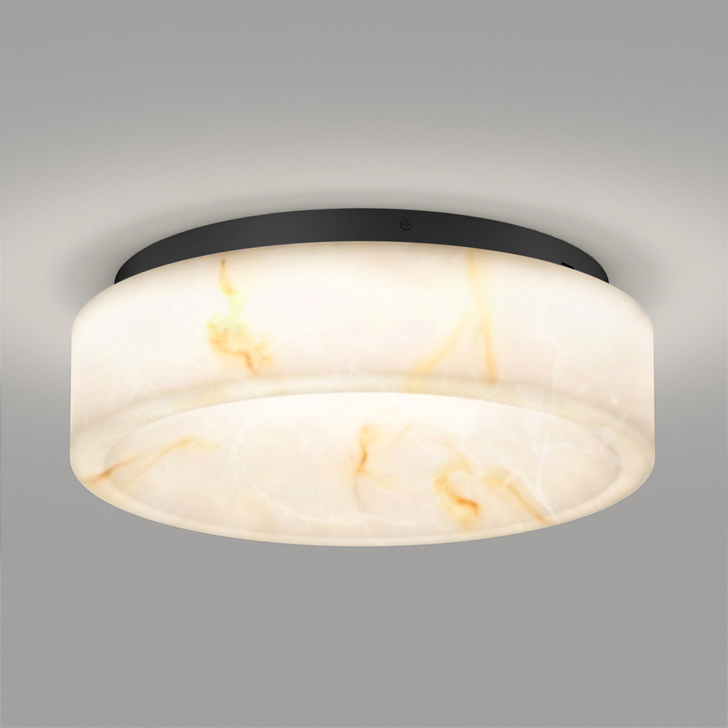 Clifford 15 in. flush mount light 5CCT alabaster-inspired