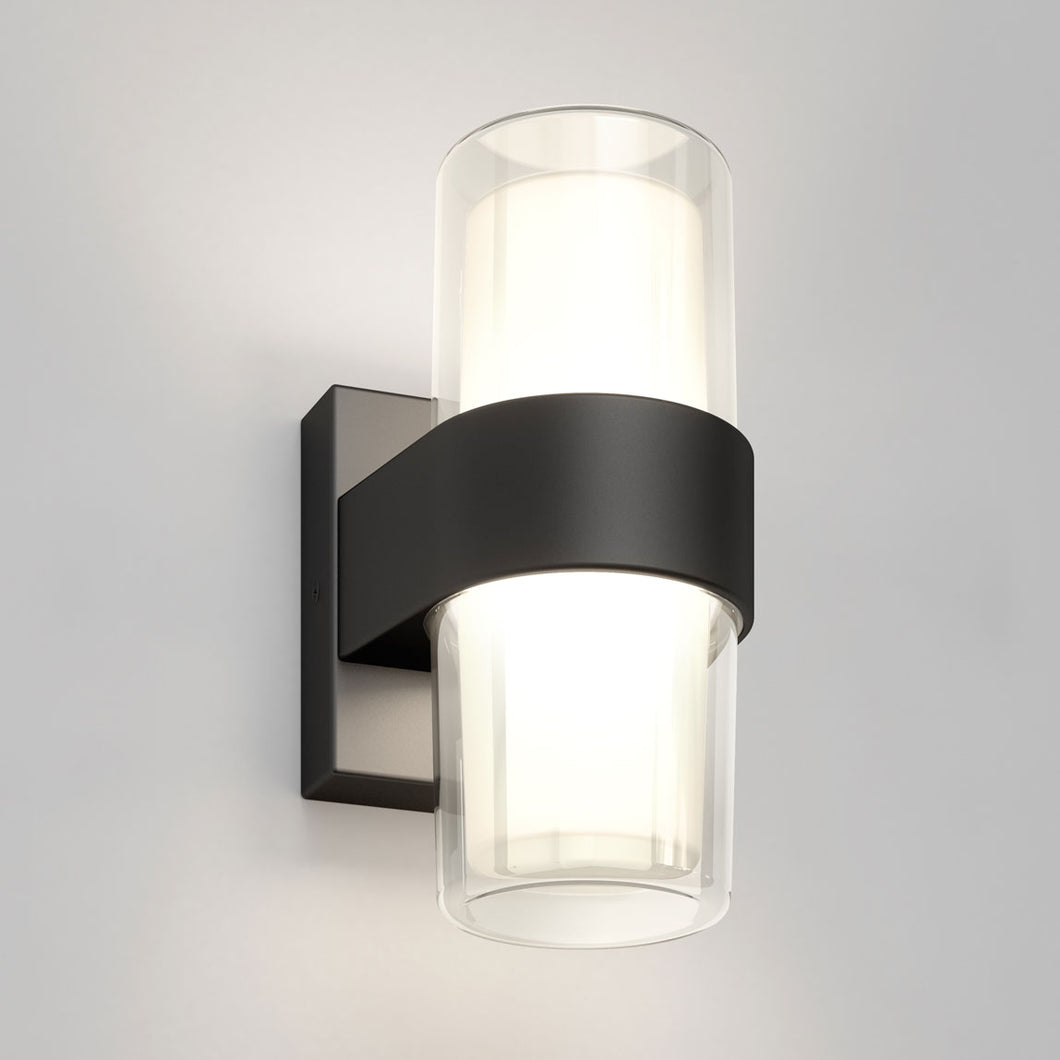Colton modern LED indoor/outdoor wall light 5CCT black