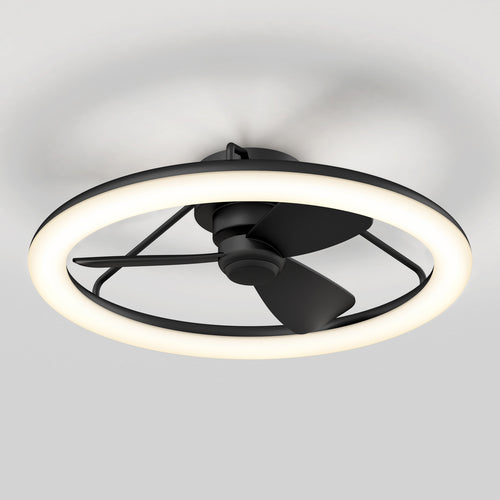 Darren 23 in. LED modern black ceiling fan - with remote