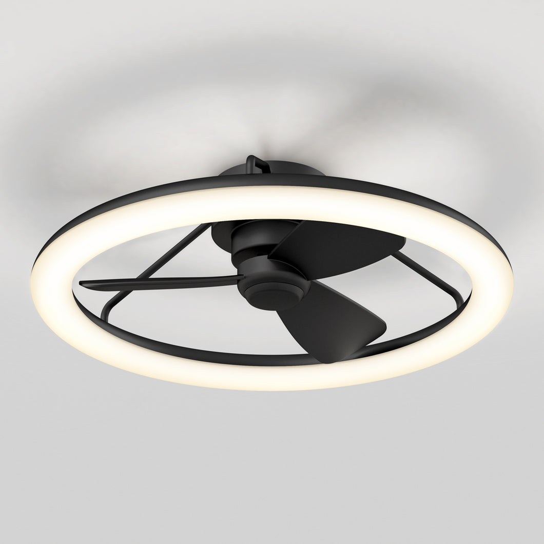 Darren 23 in. LED modern black ceiling fan - with remote