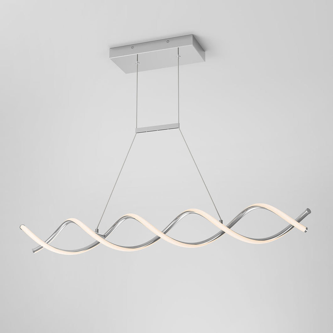 DNA Linear LED modern pendant light chrome