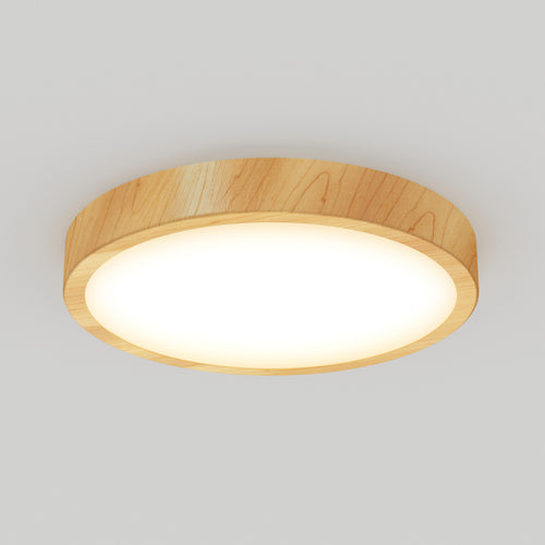 Dryad 15 in. LED Modern Flush Mount Light wood effect