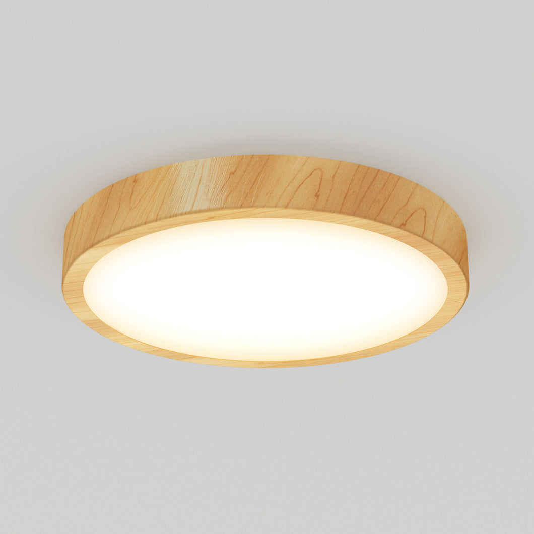 Dryad 15 in. LED Modern Flush Mount Light wood effect