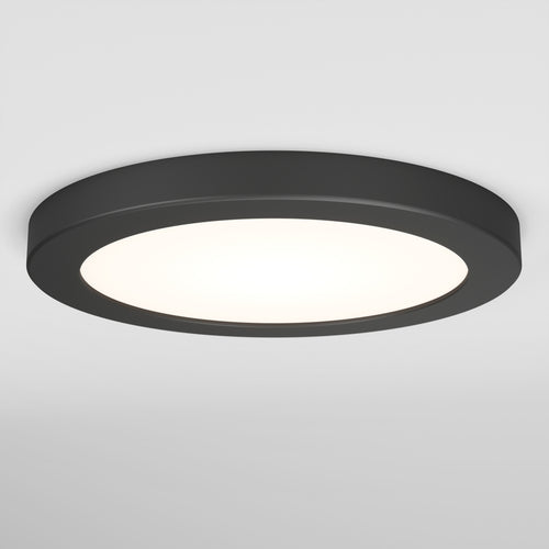 Europa Disk 7 in. LED modern flush mount light 3 CCT black