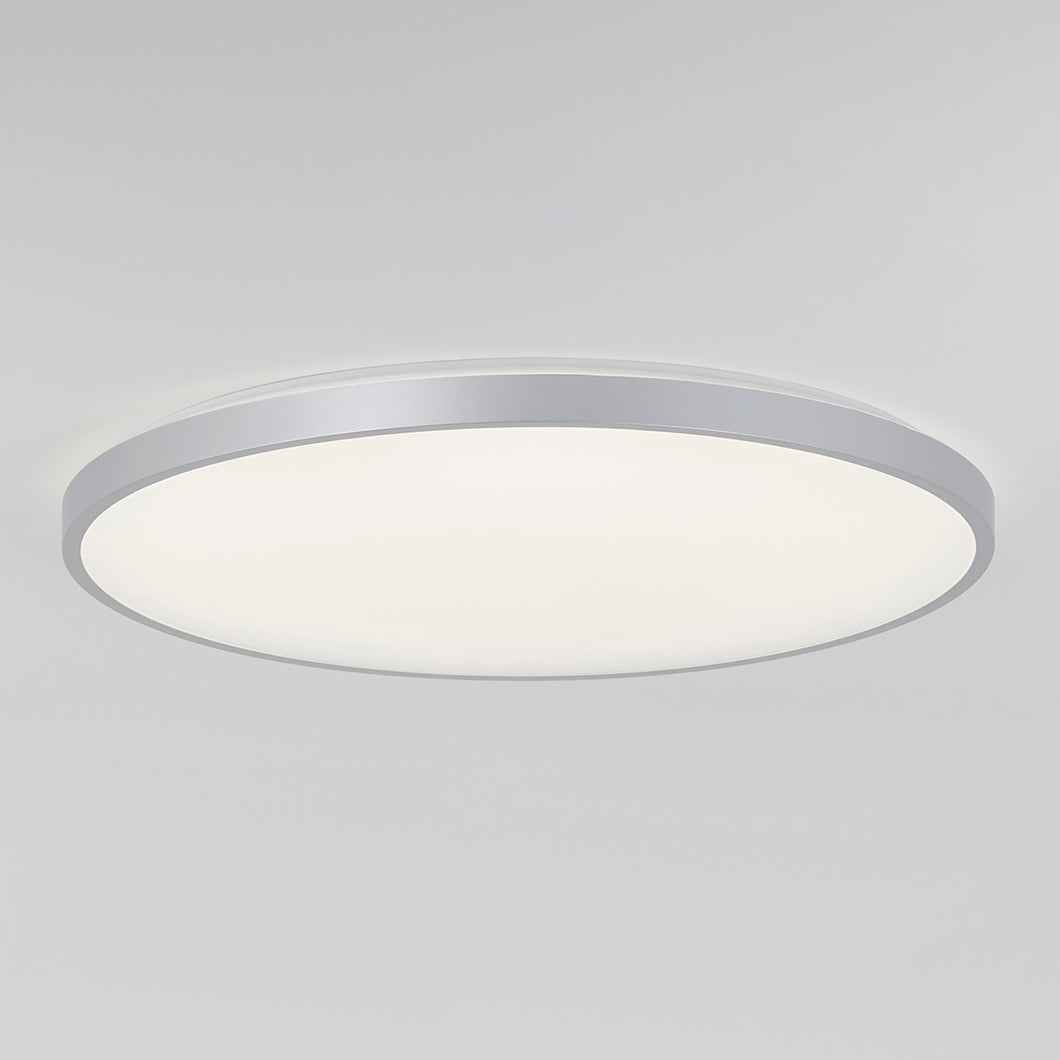 Europa 21 in. LED flush mount light silver - with remote