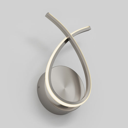 Gamma modern LED wall sconce 5 CCT brushed nickel