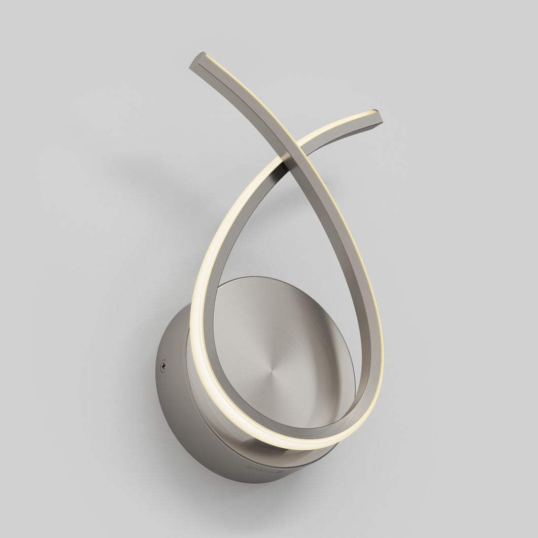 Gamma modern LED wall sconce 5 CCT brushed nickel