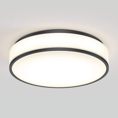 Giada 15 in. LED modern flush mount light 5 CCT black