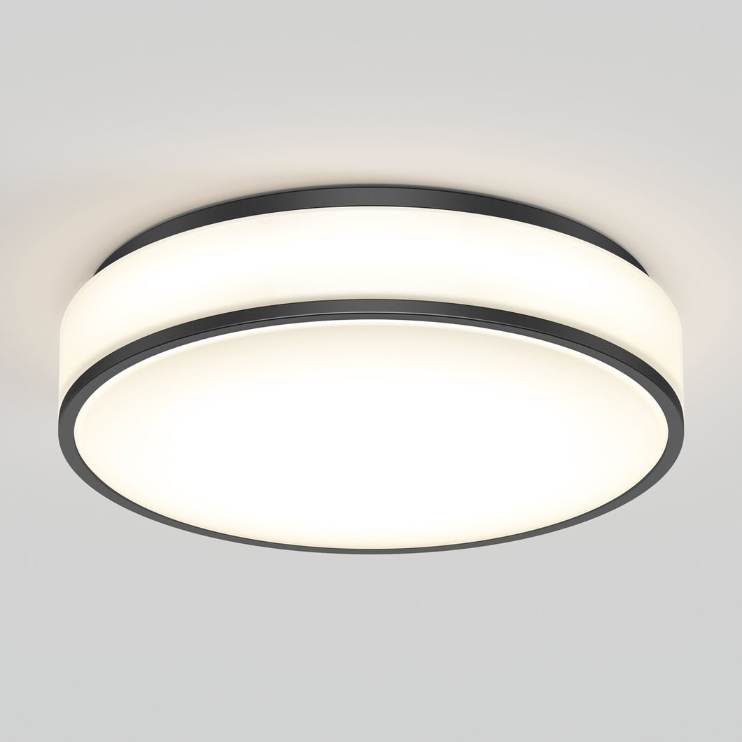 Giada 15 in. LED modern flush mount light 5 CCT black