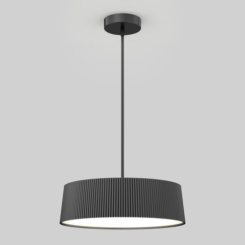 Groove Drum LED contemporary pendant light 3 CCT black