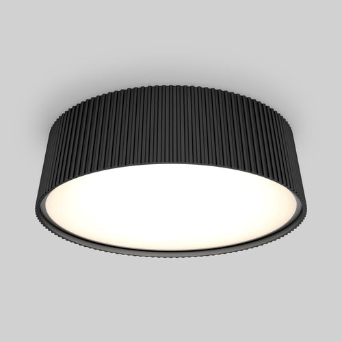 Groove 13 in. LED modern flush mount light 5 CCT black