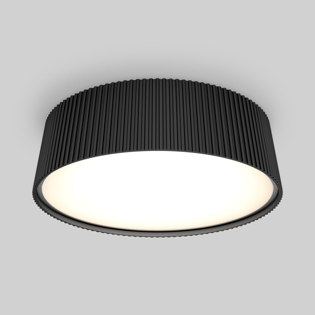 Groove 13 in. LED modern flush mount light 5 CCT black