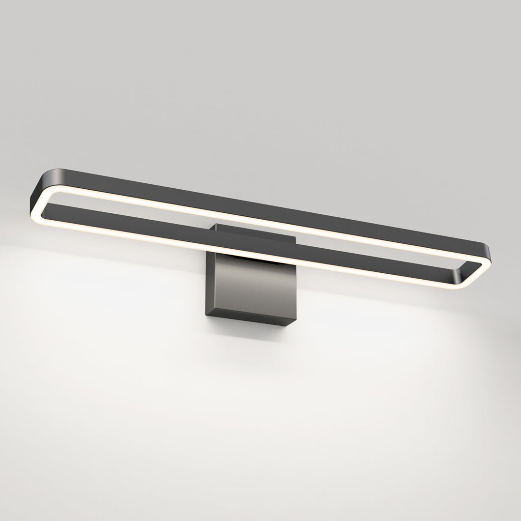 Hinge LED modern bathroom vanity light 3 CCT black