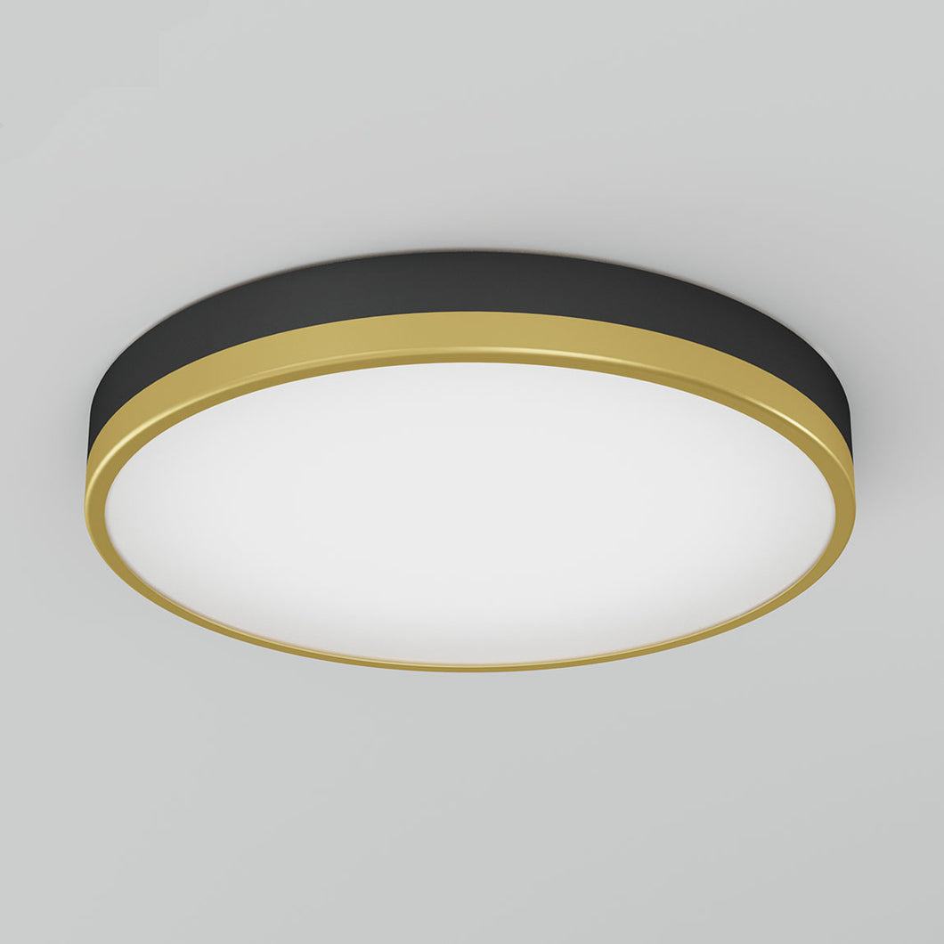 Kent Integrated LED Flush Mount Light Black and Gold