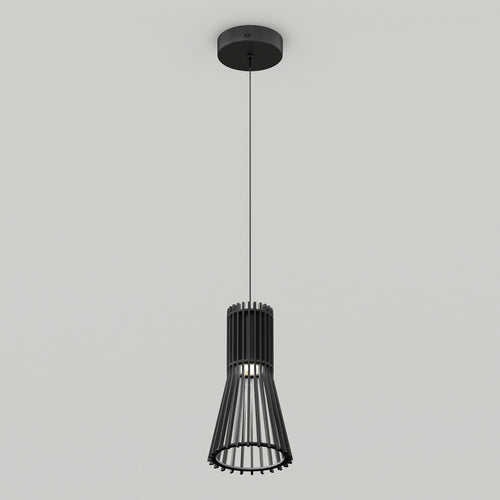 Kiyo modern LED pendant 3 CCT black wood