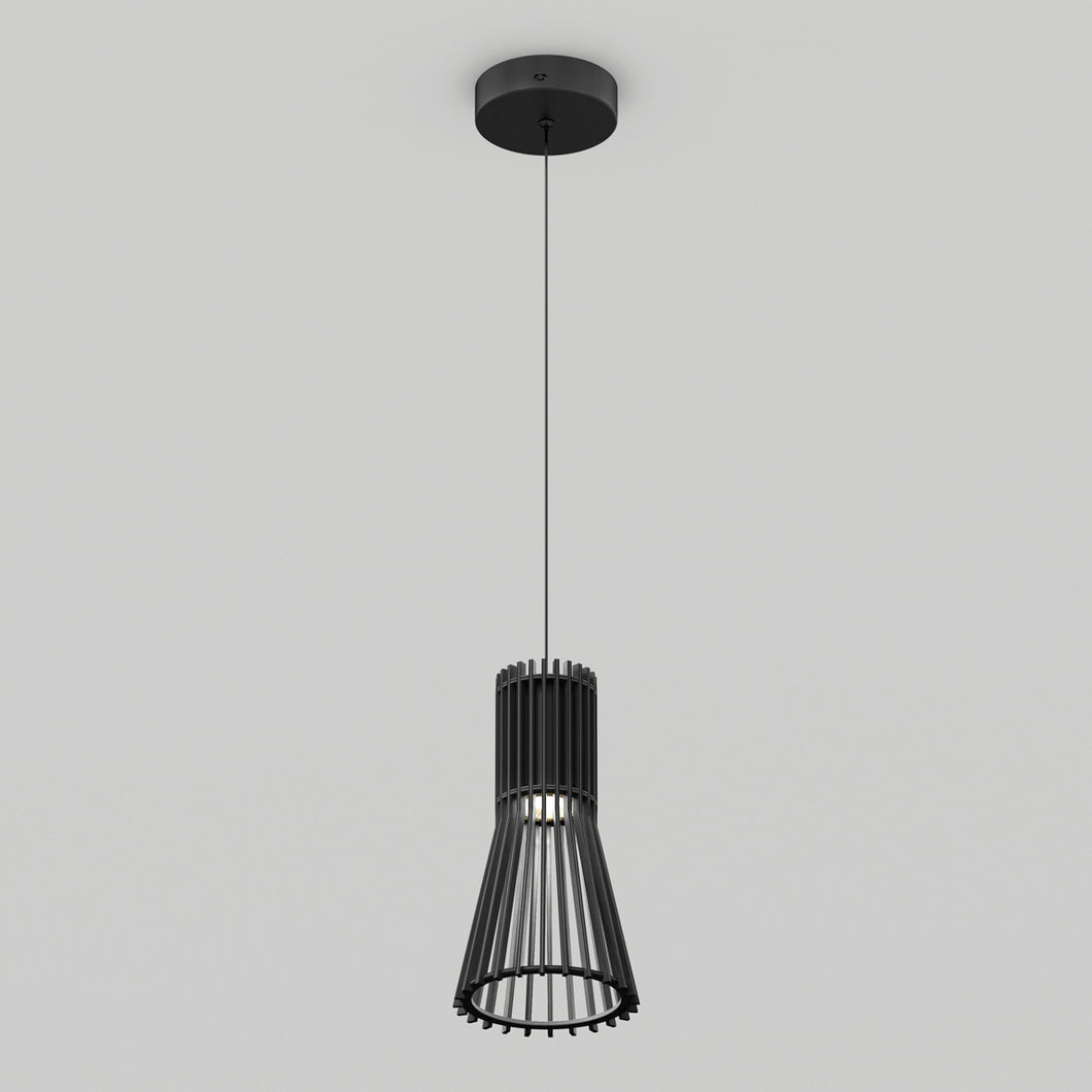 Kiyo modern LED pendant 3 CCT black wood