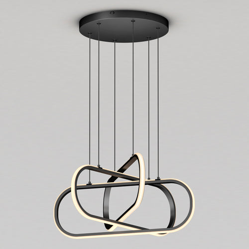 Lewis modern LED pendant light 3 CCT black