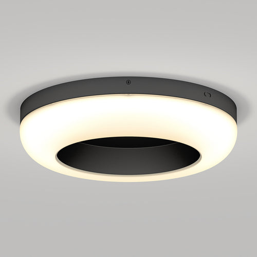 Louka 15 in. modern LED flush mount light 5 CCT black