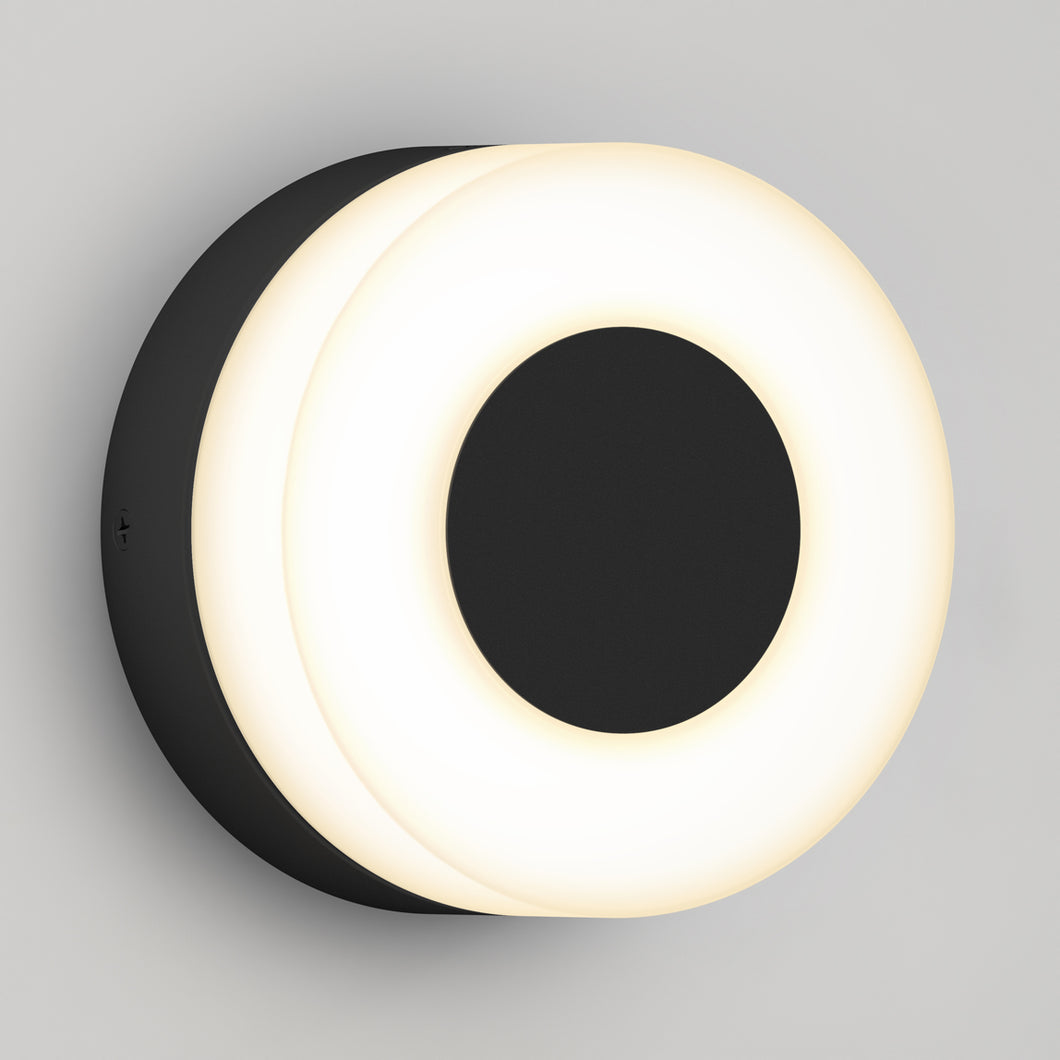 Ludwig modern LED indoor/outdoor wall light 5CCT black