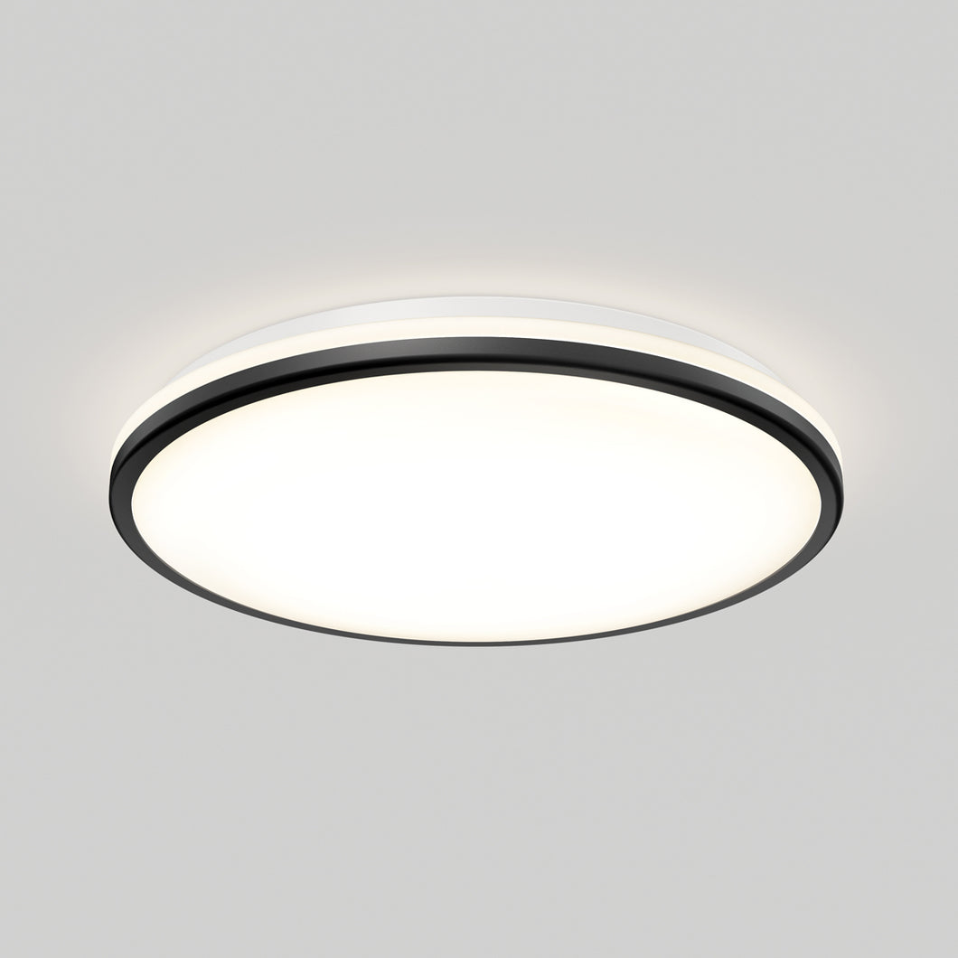 Macy 15 in. LED modern Flush Mount Light RGB Wifi black