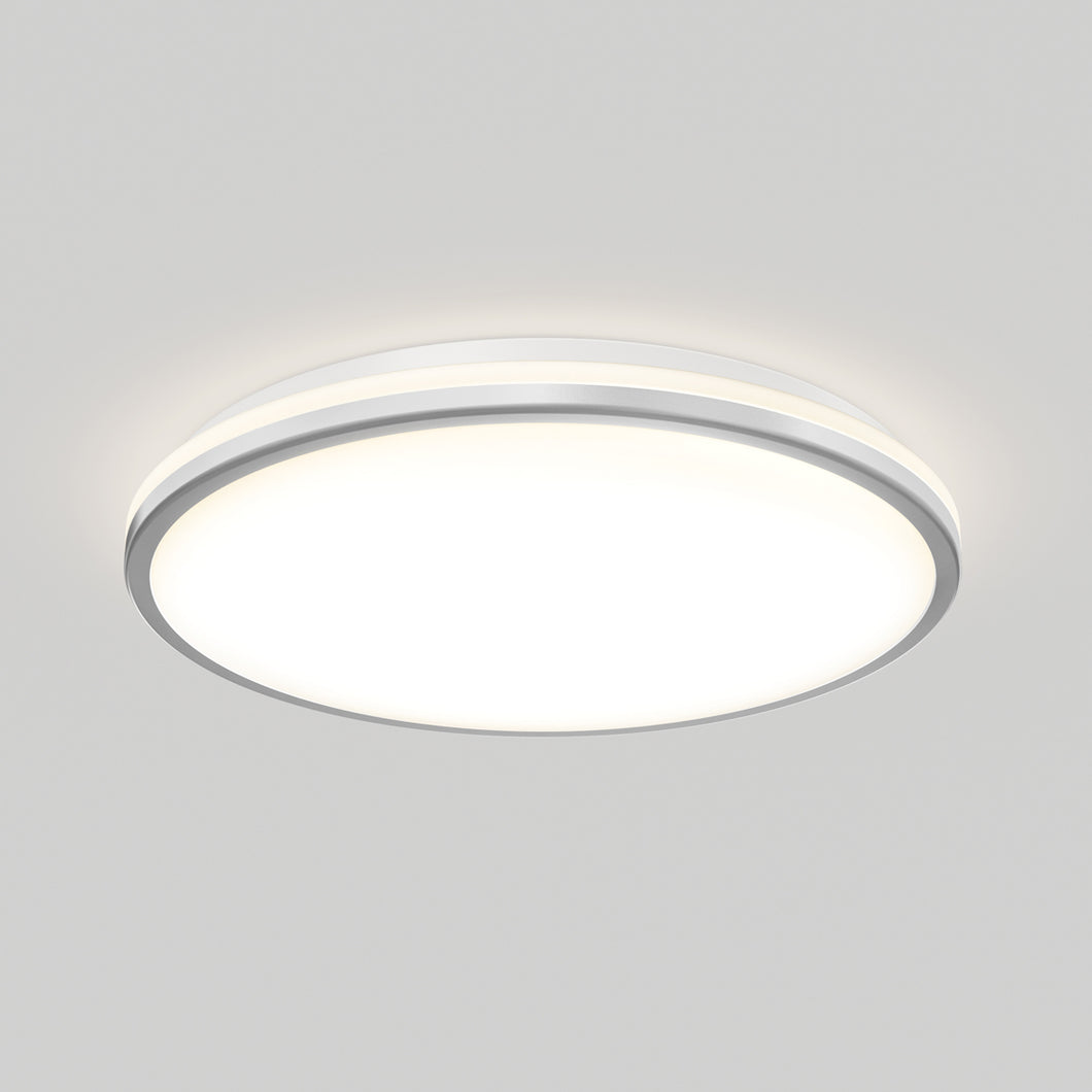 Macy 15 in. LED modern Flush Mount Light RGB Wifi silver