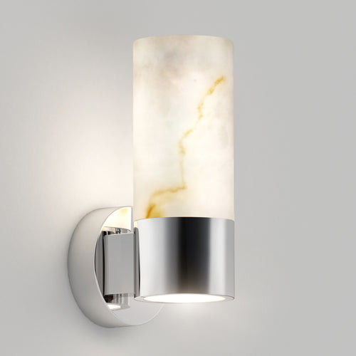 Marble LED contemporary sconce 5 CCT marble effect chrome