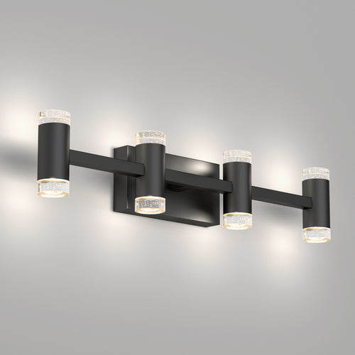 Mist modern LED bathroom vanity light 5 CCT black