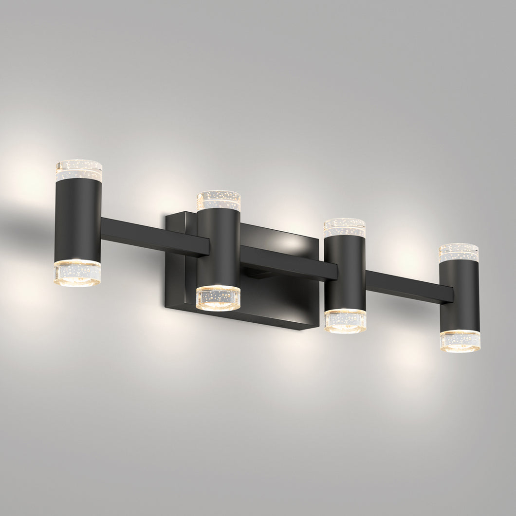 Mist modern LED bathroom vanity light 5 CCT black