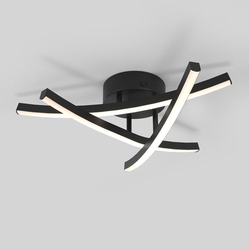 Orly Integrated LED Flush Mount Light 3CCT Black