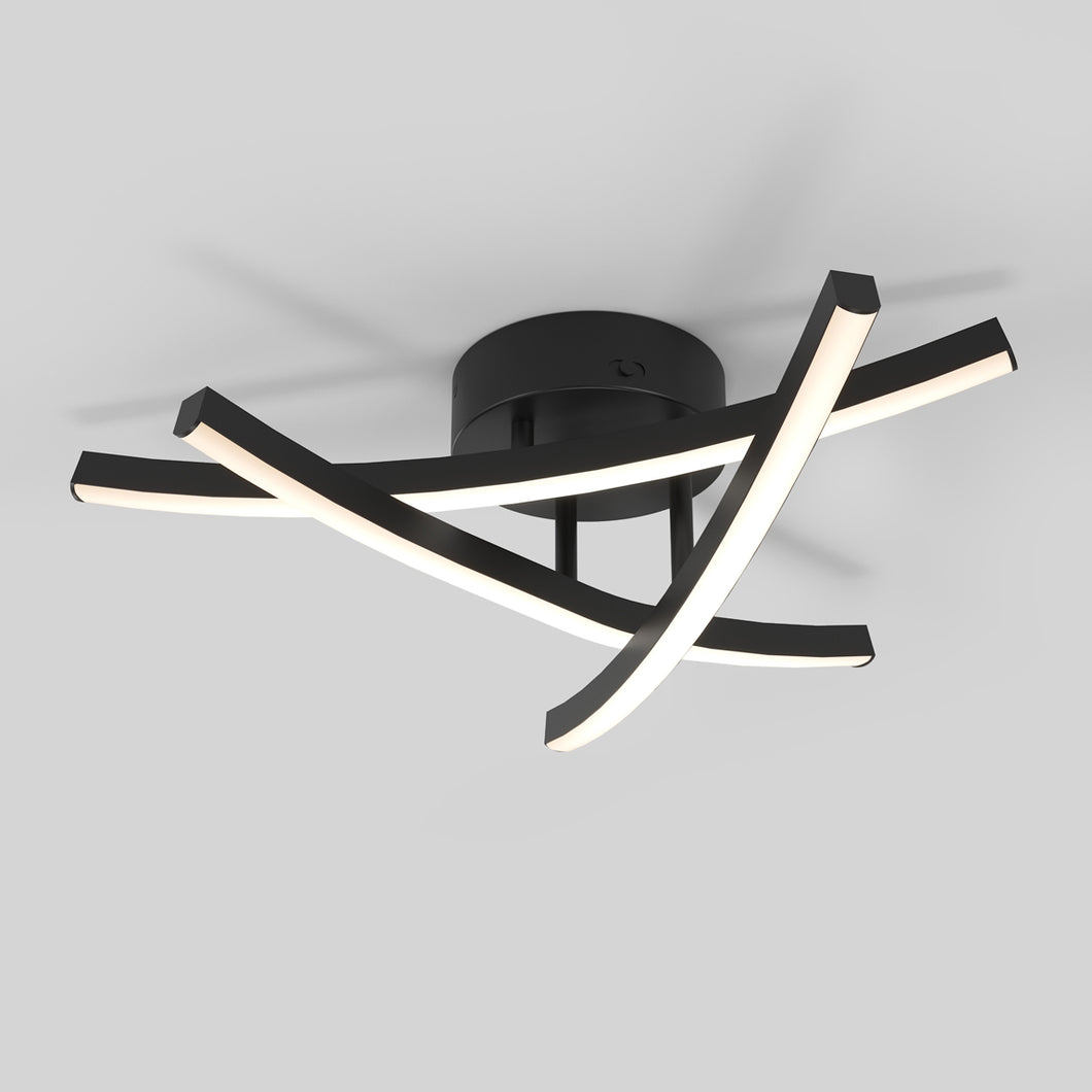 Orly Integrated LED Flush Mount Light 3CCT Black