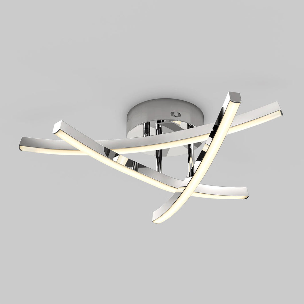 Orly modern LED flush mount light 3 CCT chrome