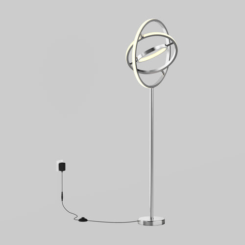 Pivot modern LED floor lamp 3CCT chrome