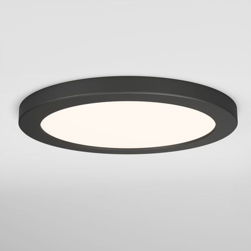Europa Disk 9 in. LED modern flush mount light 3 CCT black