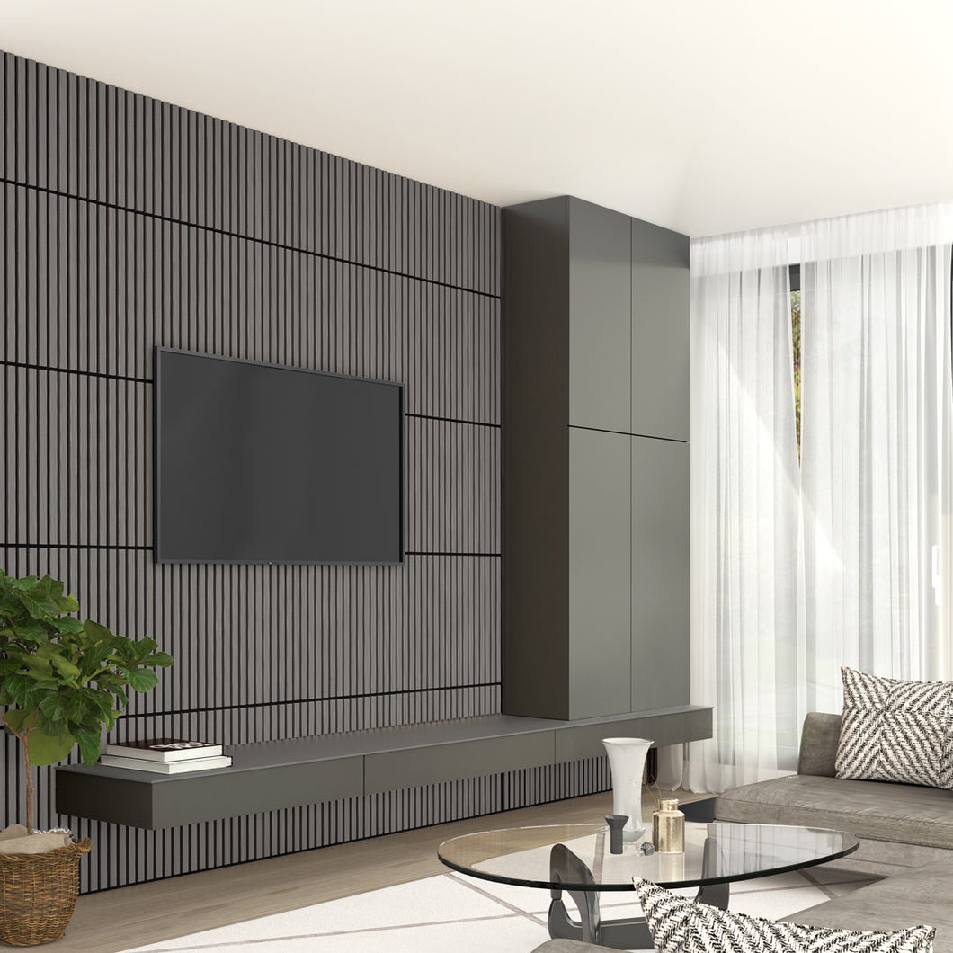 Sonolok 15.5 ft dark gray sound-absorbing wall panel kit