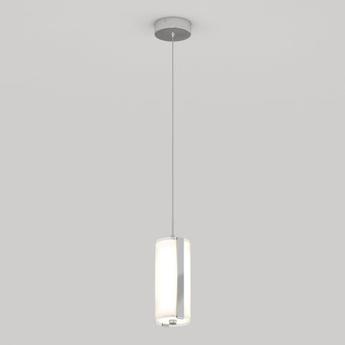 Subway Round Mini Integrated LED Pendant Light Chrome