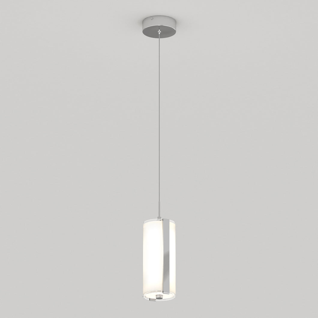 Subway Round Mini Integrated LED Pendant Light Chrome